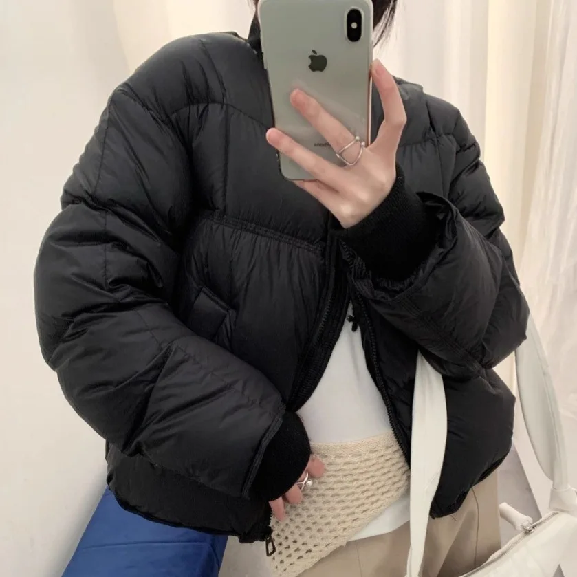 سترة منتفخة 90% الأبيض بطة أسفل سترة 2026 شتاء جديد قصير أسفل سترة للنساء البخاخ رشاقته الخبز معطف ملابس خارجية