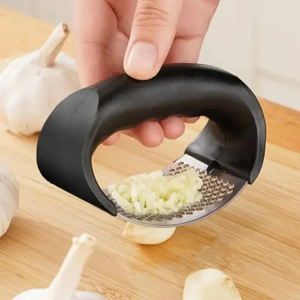 Garlic Press Garlic Pounder Stainless Steel Garlic Press Kitchen Tools Easy To Clean And Quick To Mash Household Manual Ring