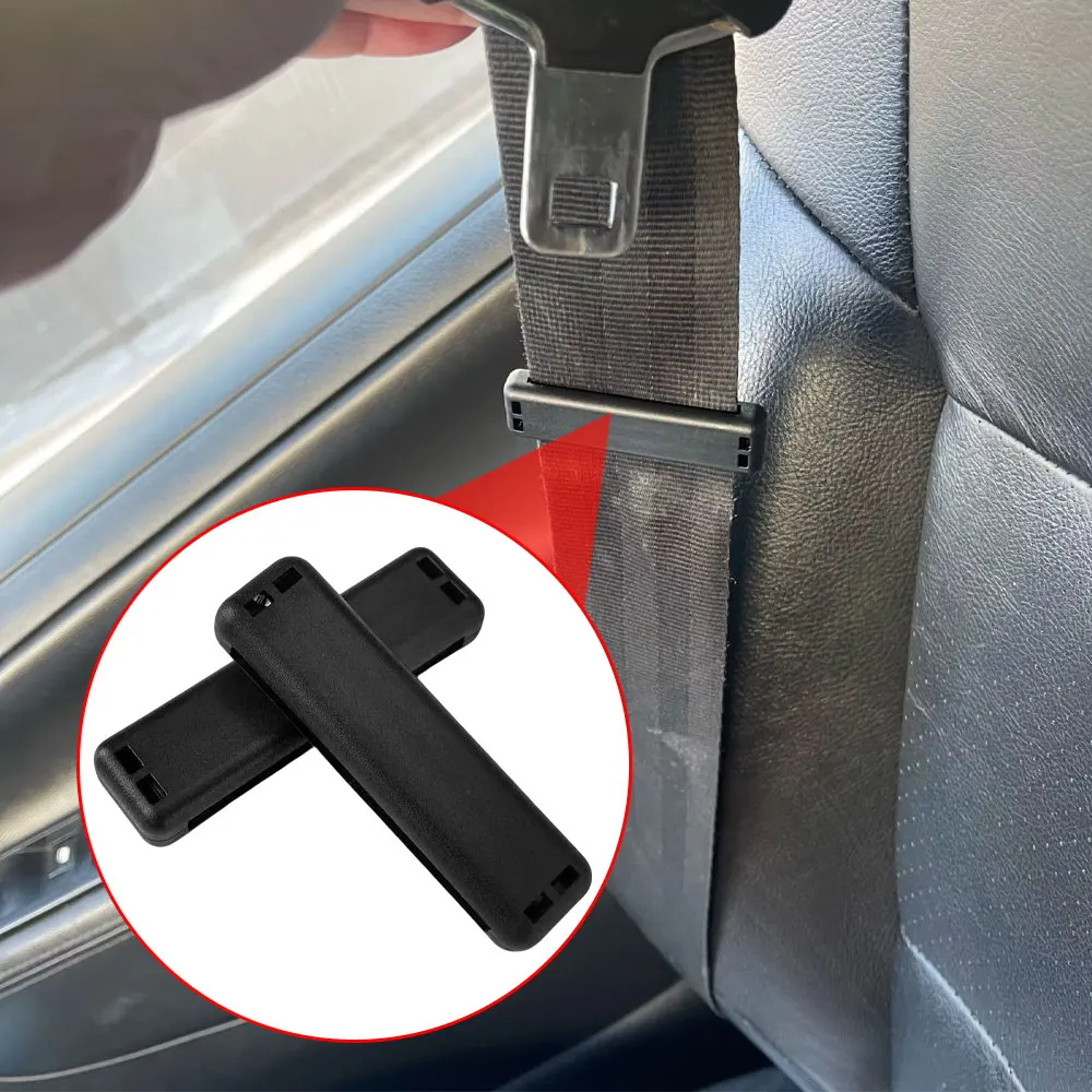 2Pcs Car Interior Elastic Lifting Regulator of Automobile Seat Belt Fixing Limiter Buckle Clip Seatbelt Stopper Adjuster Clip