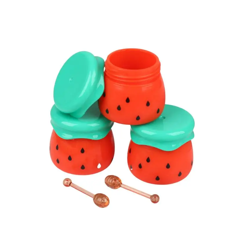 1 Stück Niedlicher Wassermelonen-Lippenbalsam-Behälter, Leeres Lippenmasken-Gefäß mit Mini-Honigstab, Lippenstift-Verpackung, Mini-Kosmetikspender – Detail 13