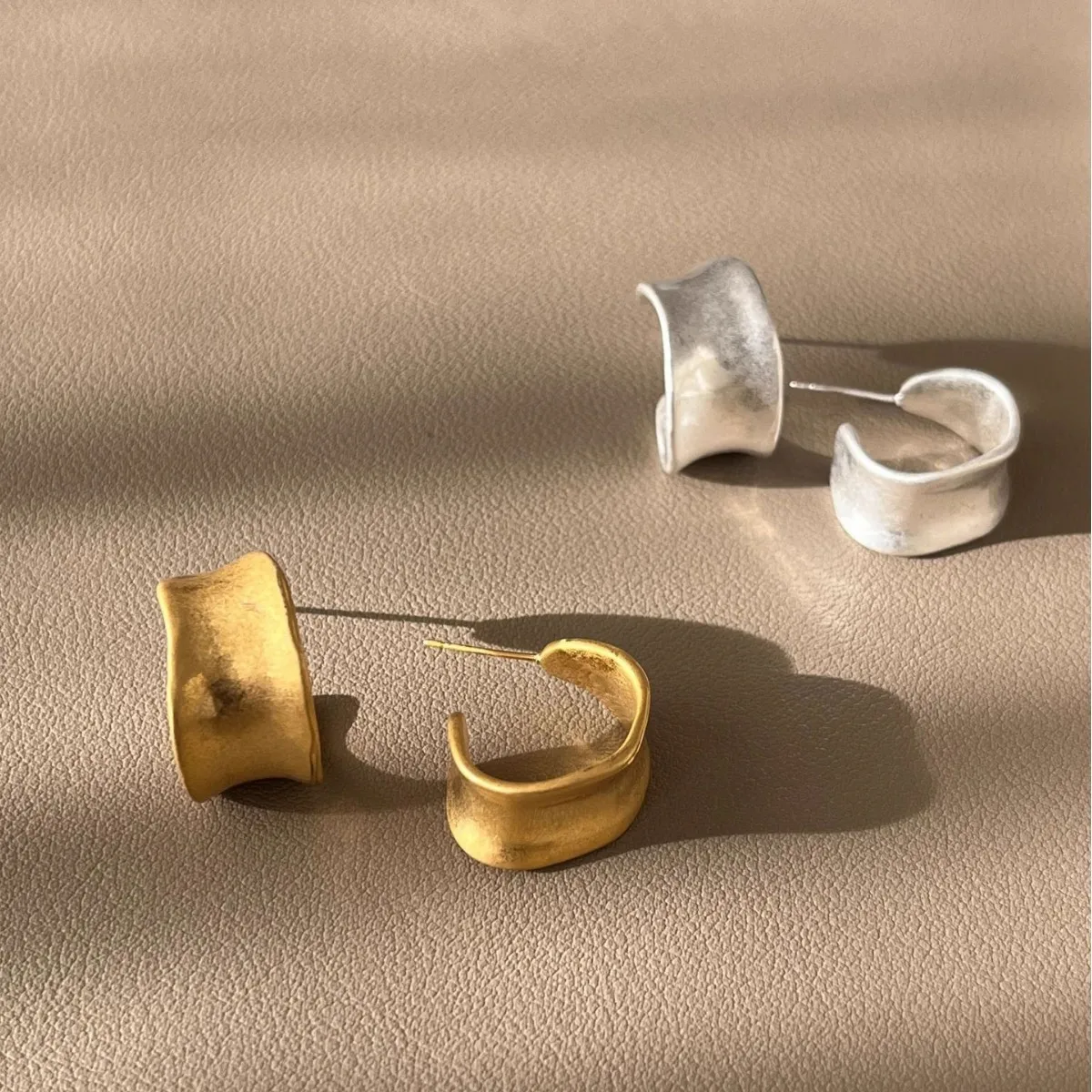 VENTFILLE Creolen-Ohrring aus 925er-Sterlingsilber mit Geometrie für Damen, Zuckerguss, klassisch, minimalistisch, vielseitig, breiter Schmuck, Geschenk, Dropship – Detail 8