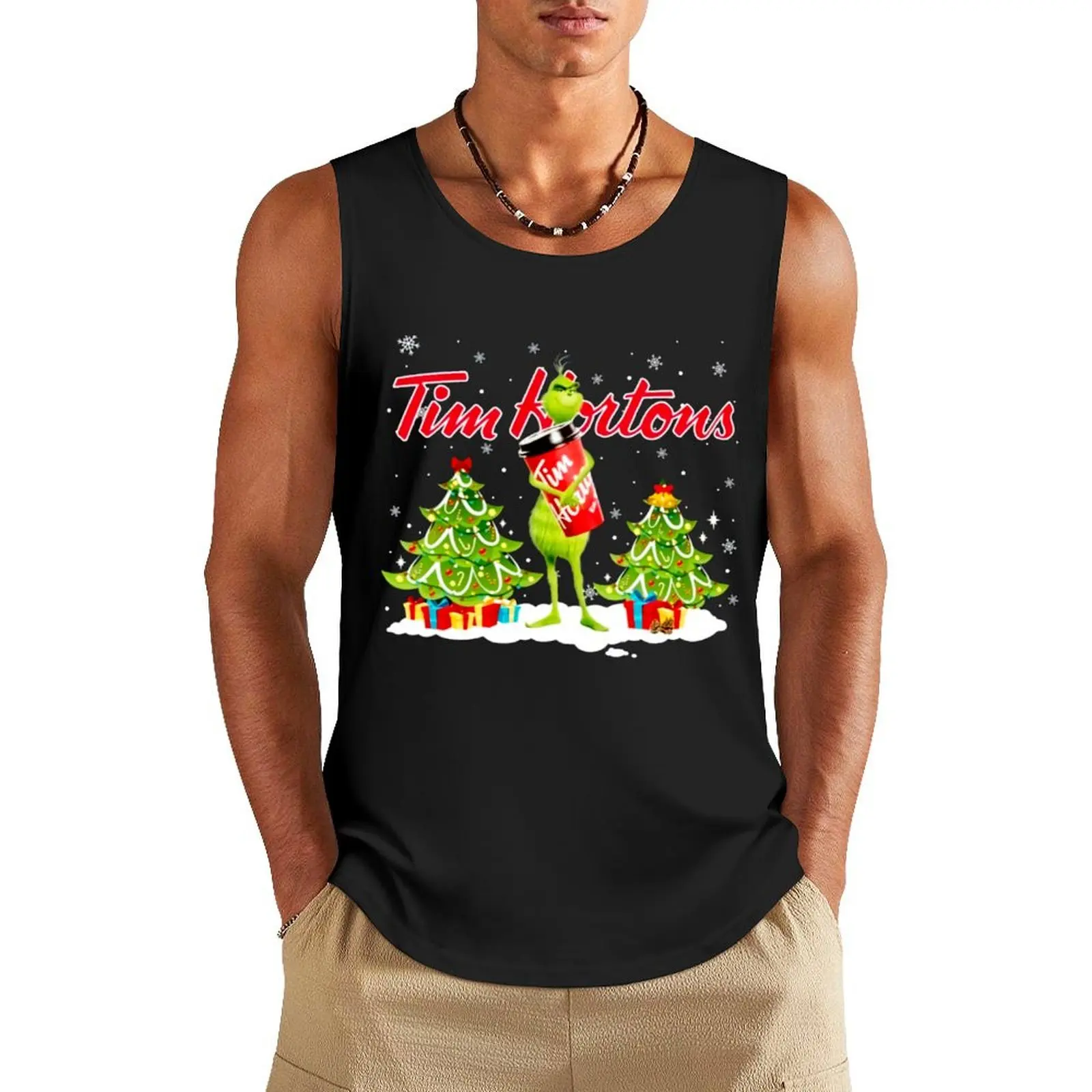 Christmas g-rinch Sweater g-rinch Hold Tim Hortons Gifts For Men and Women, Gift Christmas Day Tank Top T-shirt men