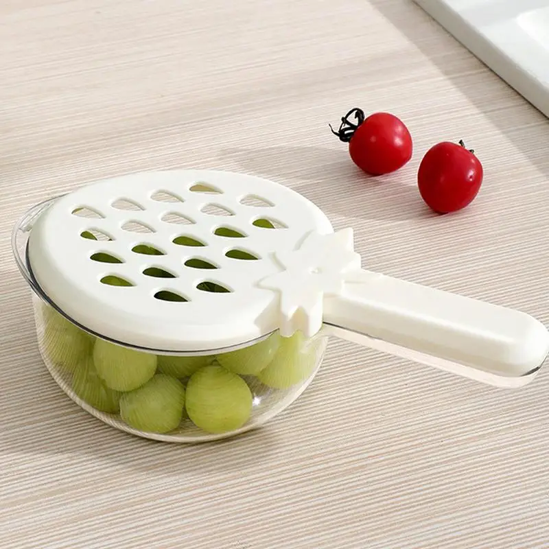 Draining Basket With Handle Stackable Recyclable Food Strainers Colanders Bowl For Vegetables Pasta Fruits Beans Barley Cereals