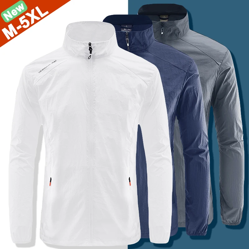 

Y2K Summer Jackets Men Male Windbreaker Fishing Coats Ultrathin Sunscreen Jacket Youth Outerwearing Clohting Traveling Korean