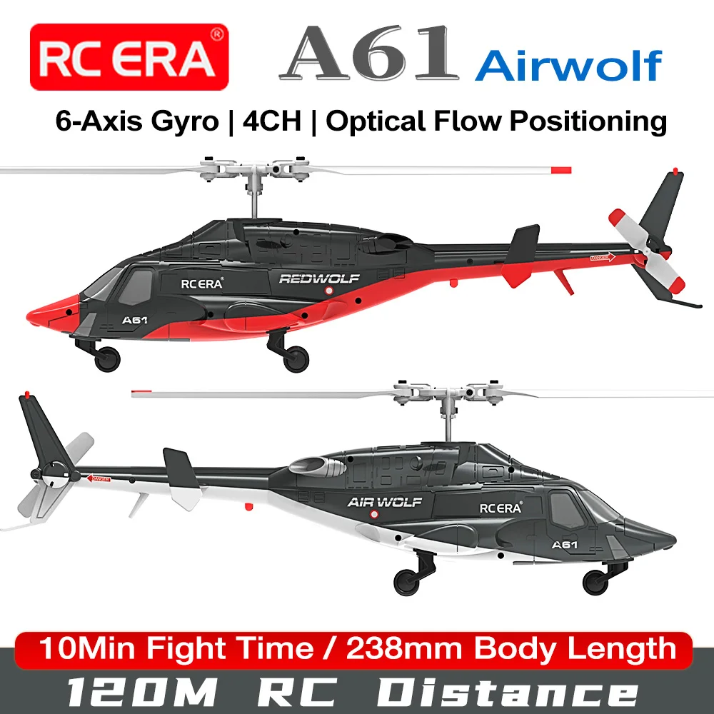 

RC ERA A61 Вертолет Airwolf 4-канальный оптический поток с позиционированием 10 минут Fight Bell222 Самолет