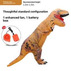 Inflatable Dinosaur Clothes Tyrannosaurus Rex Set, Animal Funny Children Props, Adult and Child Funny Doll Clothes
