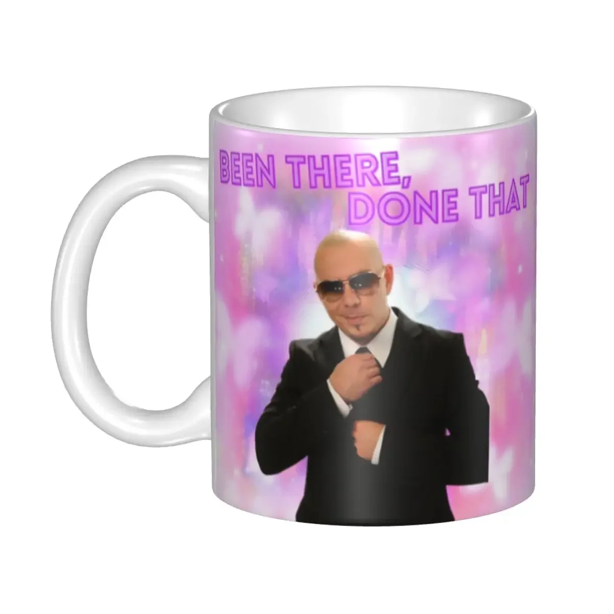 Mr Worldwide Says To Live Laugh Love Pink Mug Customized Pitbull Ceramic Coffee Mug Cup Creative Gift