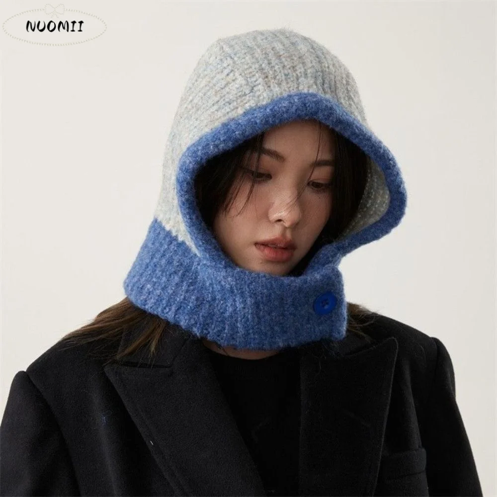 

Cute Pullover Hat Balaclava Hat Simple Thickened Ear Protection Hat Beanie Winter Cap Streetwear