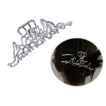 Velké kovové sponky do vlasů, nepravidelné sponky do vlasů, punkový styl, stříbrné sponky do vlasů, dámské vintage sponky do vlasů, vlasové doplňky 10 nejlepší prodej velké sponky do vlasů - №6