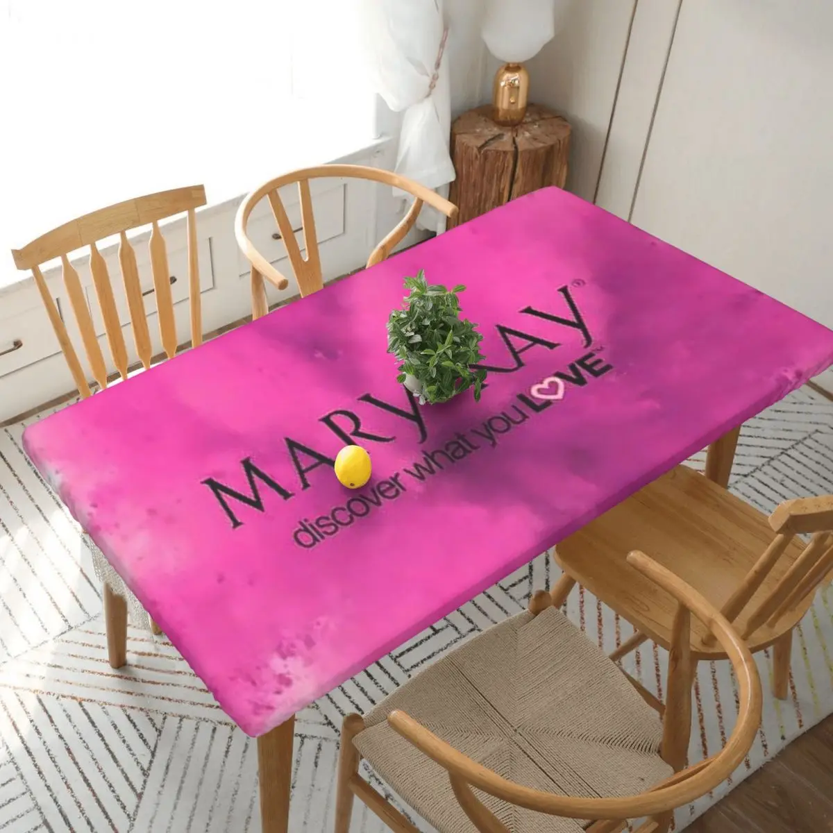 Mary Kay Customized Rectangular Tablecloth Oilproof Table Cover for Dining Events Table Cloth