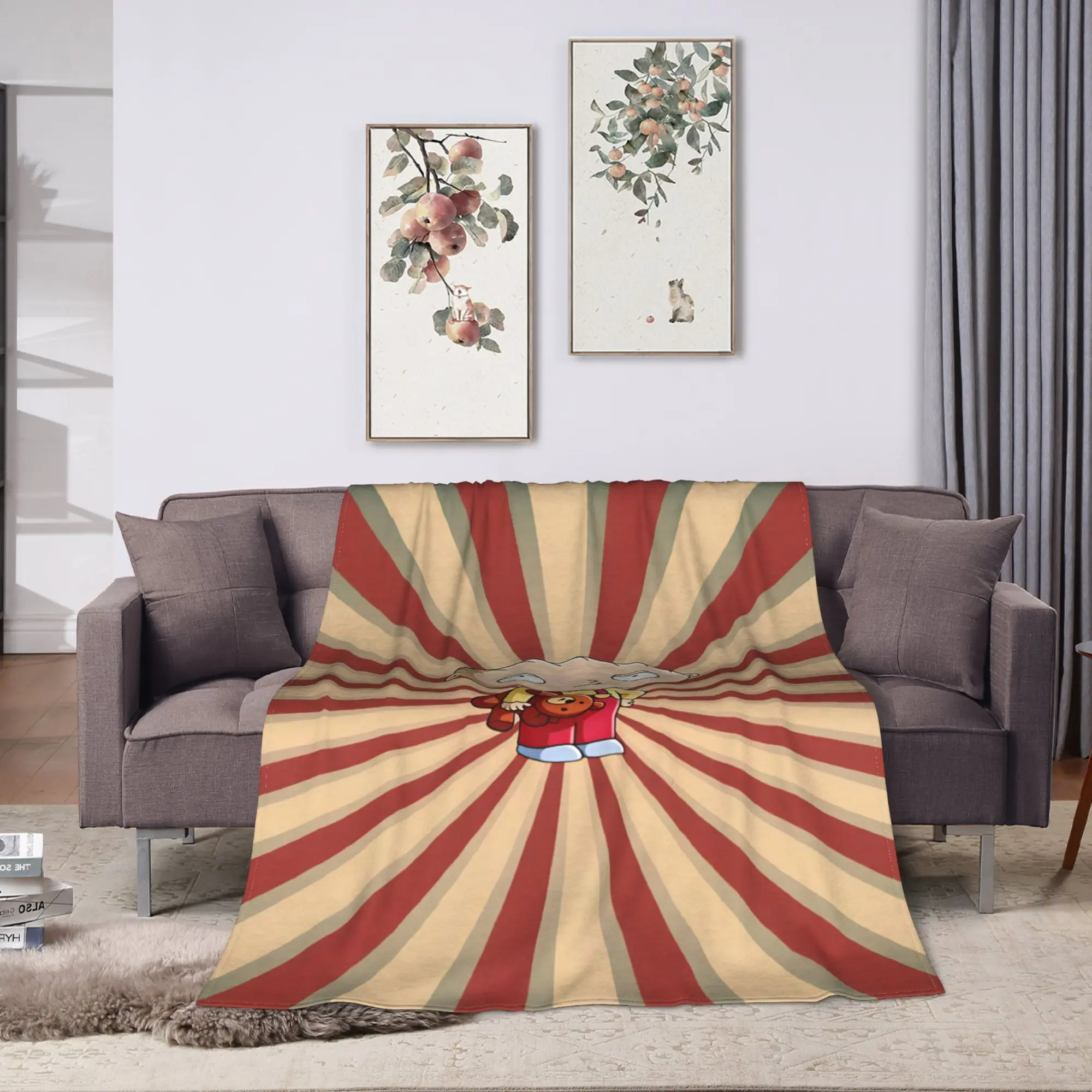 Peters Griffins Familys Guys Flannel Blanket  Warm Throw Blanket for Home Decor Picnic Novelty Bedspread Sofa Bed Cover
