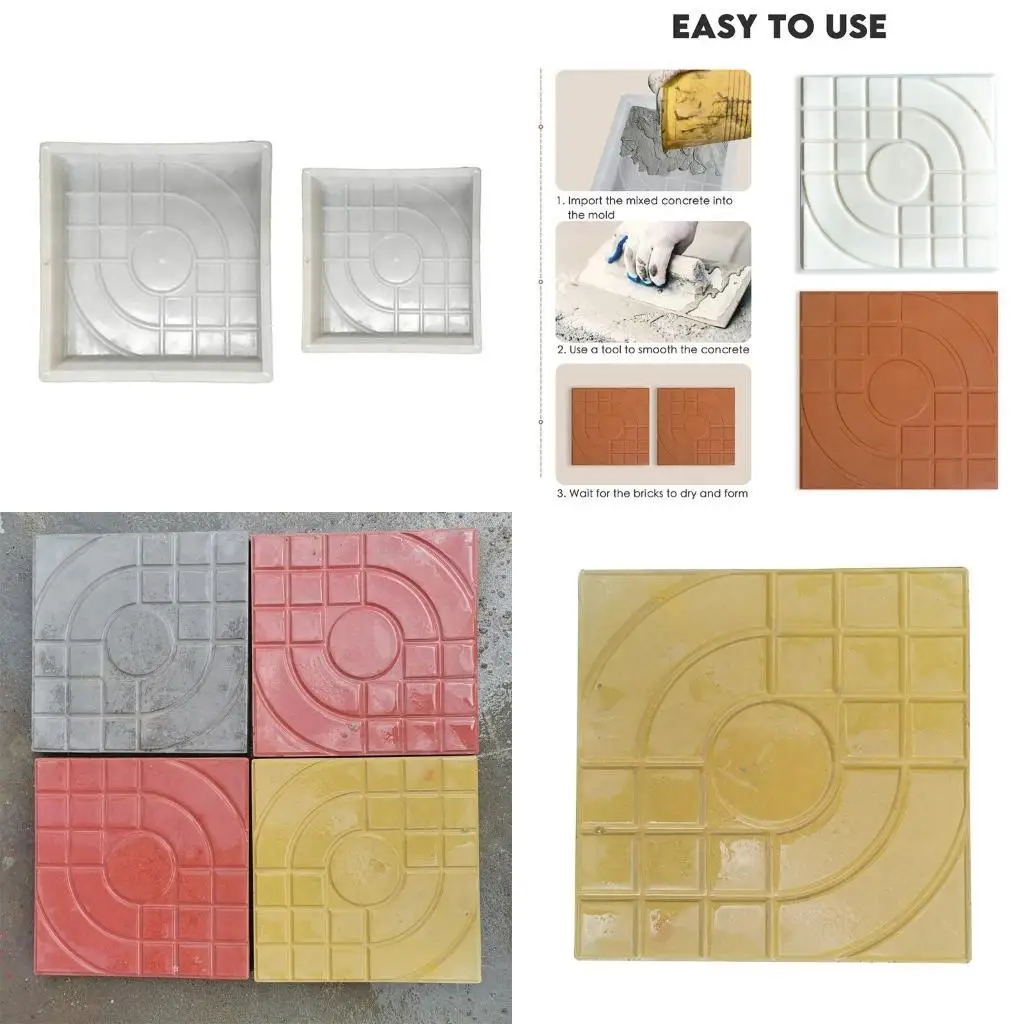 

G6KF for Path Maker DIY Paving Mold Brick Concrete Stone Square Mould for Slabs Patio Garden Lawn Pavement Paver Driveway