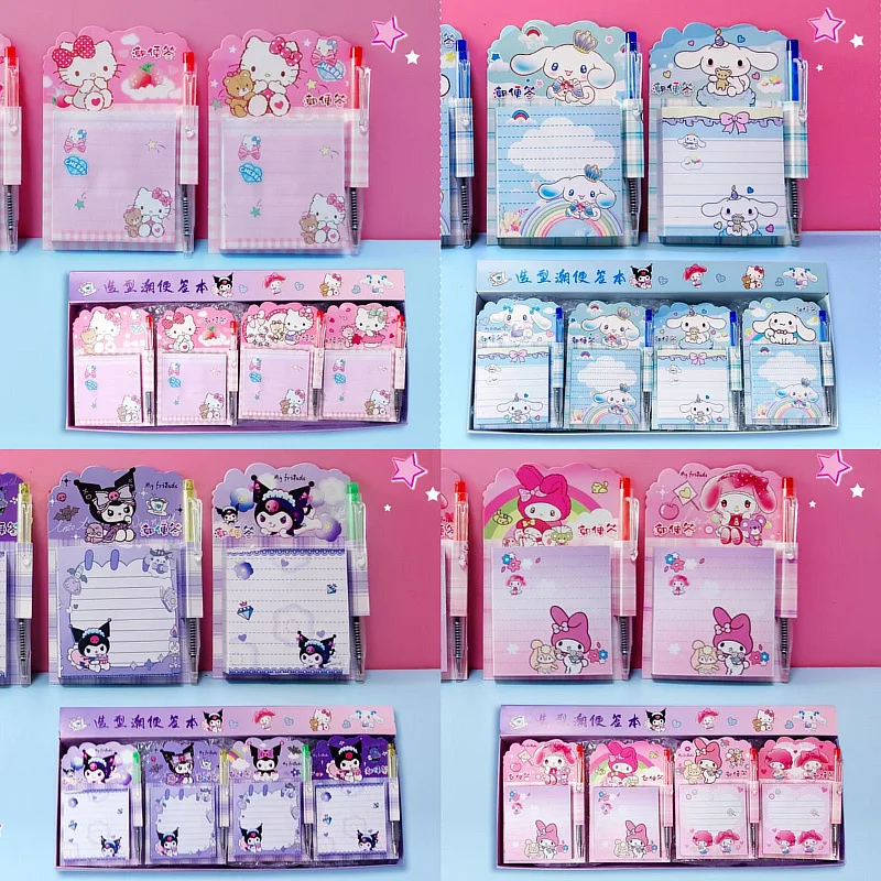 32pcs/lot Sanrio Melody Kitty Memo Pad Cinnamoroll Sticky Notes Stationery Label Notepad Planner Sticker Post School Supply