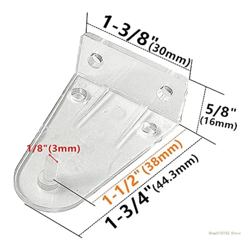 QX2E 10 pezzi staffe fissaggio per tende in plastica trasparente clip supporto per guida inferiore ricambio per tende 2