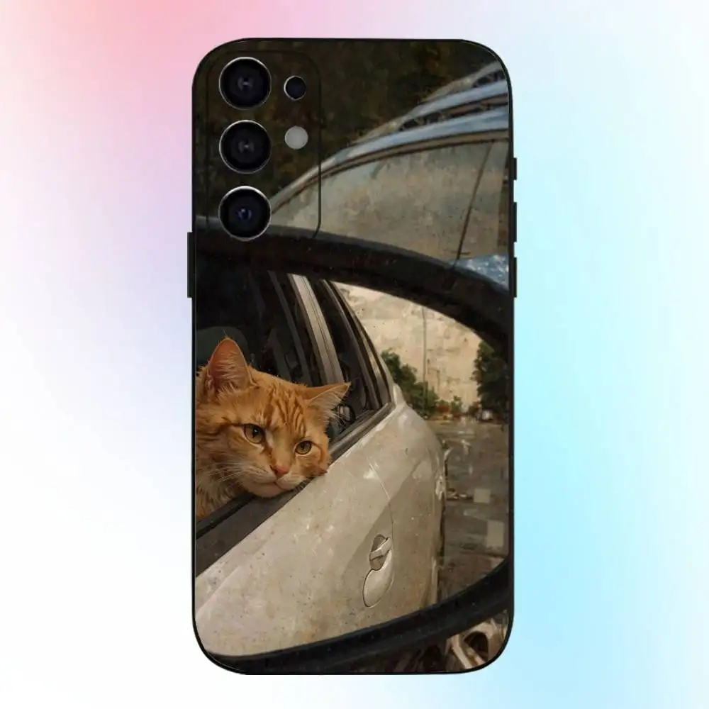 Etui na telefon z kotem tabby, urocze łapki, do Samsunga S25, S24, S21, S22, S23, S30, Ultra, S20, Plus, Fe, Lite, Note, 10, 9, 5G, czarne etui