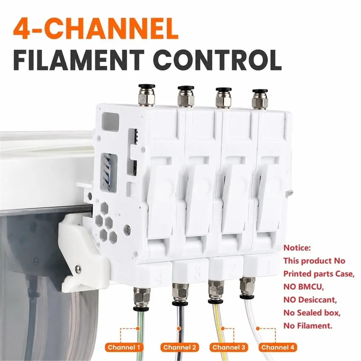 BMCU Filament Sealing 4-Spool Box and Automatic Tension Return for BMCU 370C AMS MMU 3D Printer Parts