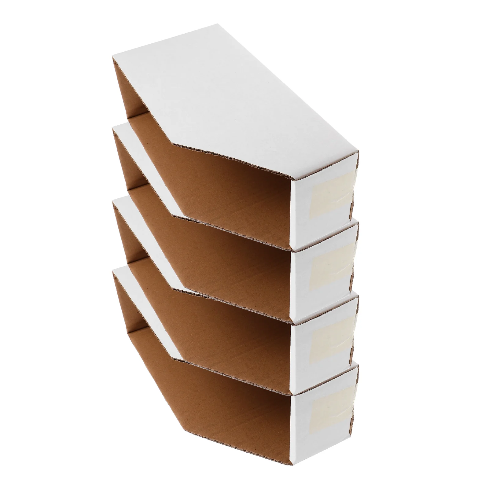 

4 Pcs Storage Box Cardboard Bins Boxes Paper Organizer Structure Toolbox Carton Office