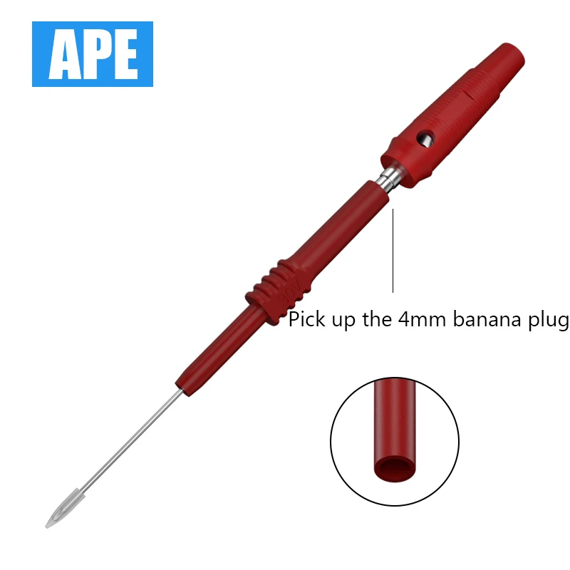 2pcs 1mm Test Leads Flexible Probe Probe Tips 4MM Electrical Connector Female Banana Plug Needle Multimeter