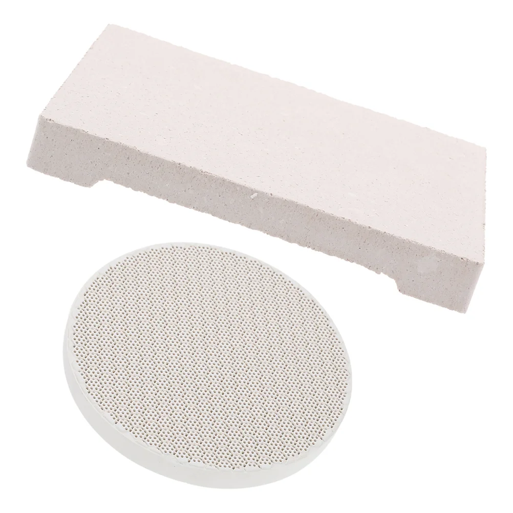 

2 Pcs Round Soldering Block Jewelry Welding Welded Refractory Bricks Panel for Melting Honeycomb White Plaster Boards