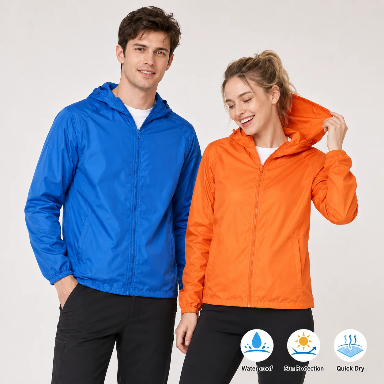 2026 Spring and Autumn New Youth Men's Fashion Casual Zipper Jacket Student Korean Edition Thin Top Solid Color Hooded Jacket