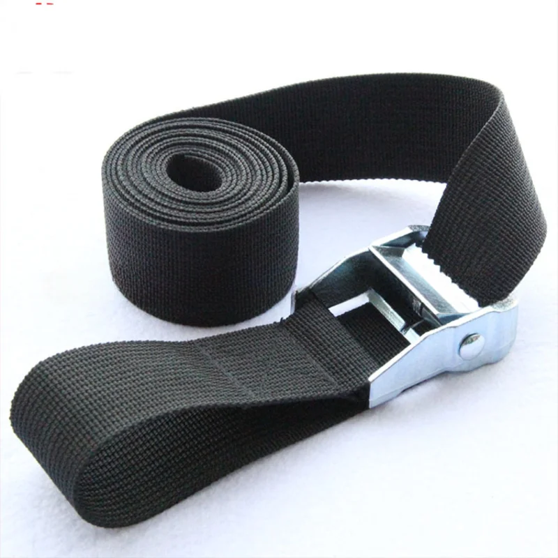 2M Cargo Straps With Buckle Tie-Down Belt for Motorcycle Car Bicycle Metal Tow Rope Strong Ratchet Fixing Belt for Luggage Bag