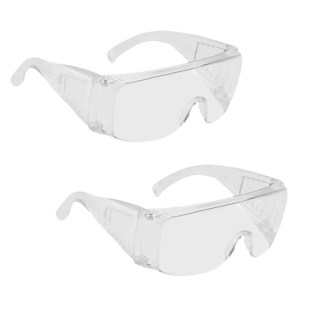 2Pairs Transparent Protective Goggles Impact Resistance Eye Protection Glasses for Driving Riding Sports Protective Glasses