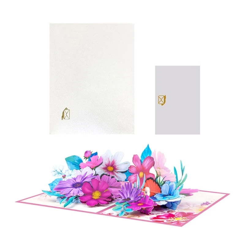 

Unique Gesang Flower Surprise Card Foldable Greeting Card for Birthdays Weddings Handmade Foldable Card with Envelope