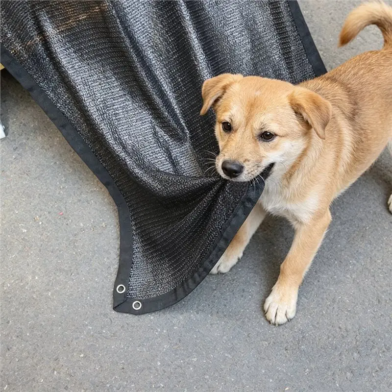 AB41-6' X 3' Black Dog Kennel Shade Cover, 80% UV Block Shade Cloth, Mesh Tarp With Grommets For Dog Playpen, Dog Pen