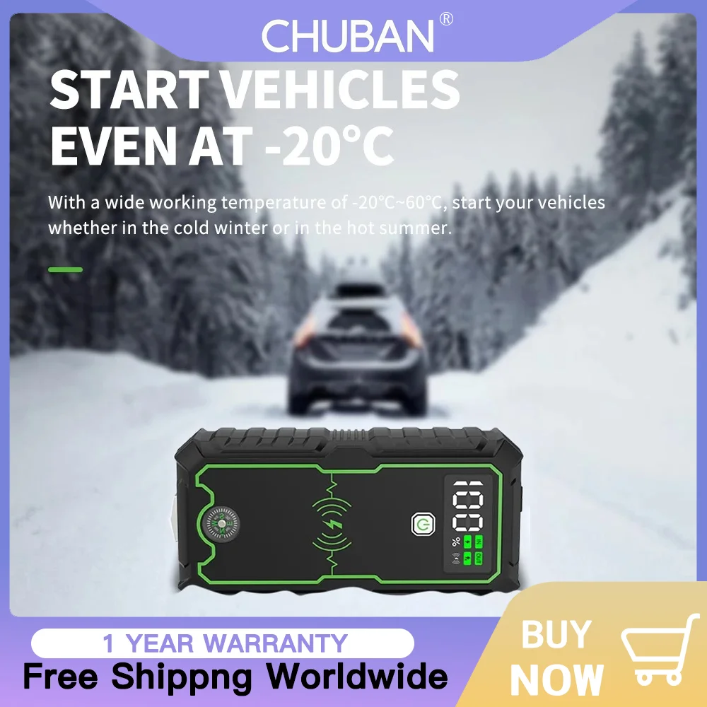 4000A Jump Starter Power Bank - 12V Auto Starting Device with Portable Charger Car Booster for Emergency Car Battery Starter