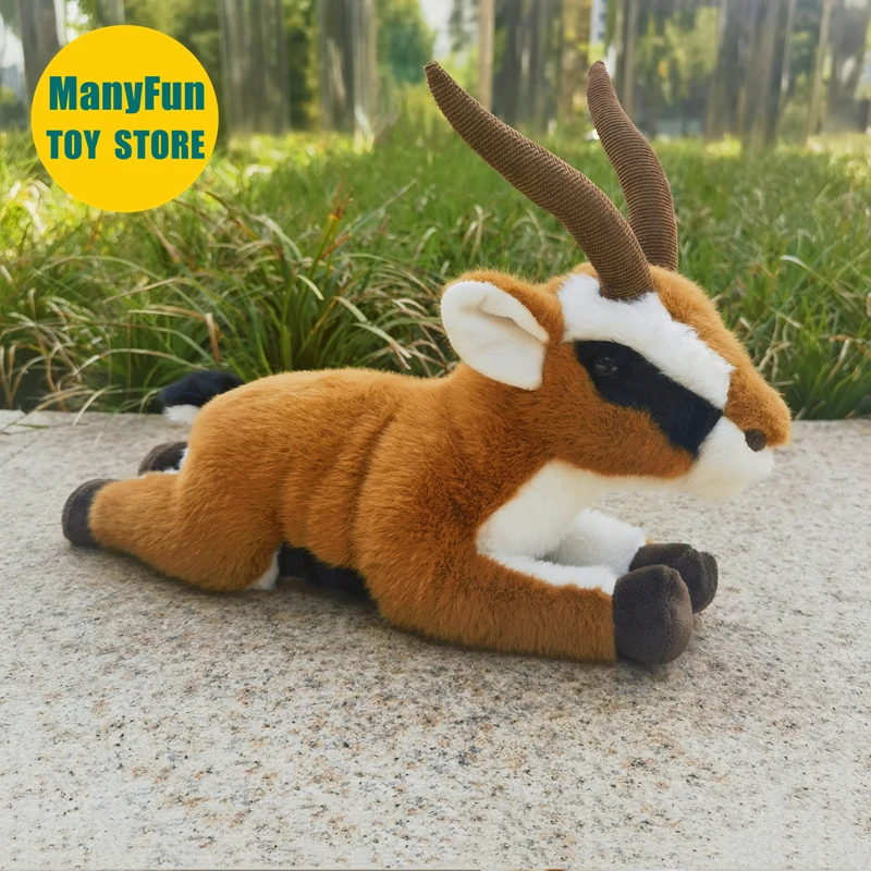 Realistic Antelope High Fidelity Goat Plushie Gazelle Plush Toys Lifelike Animals Simulation Stuffed Doll Kawai Toy Gifts Kids