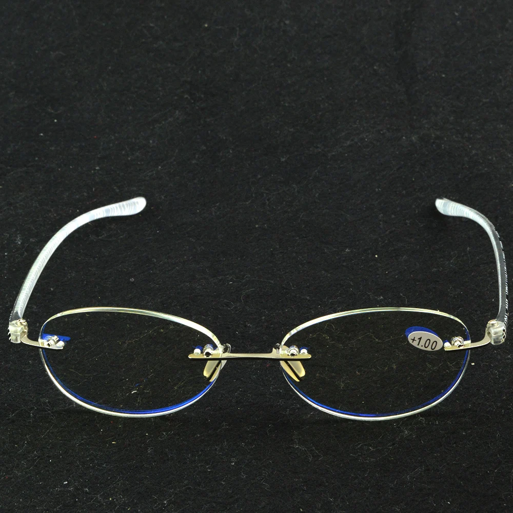 

Титановые очки для чтения без оправы с овальными линзами, от +0,75 до +4, диоптрий, легкий и элегантный дизайн