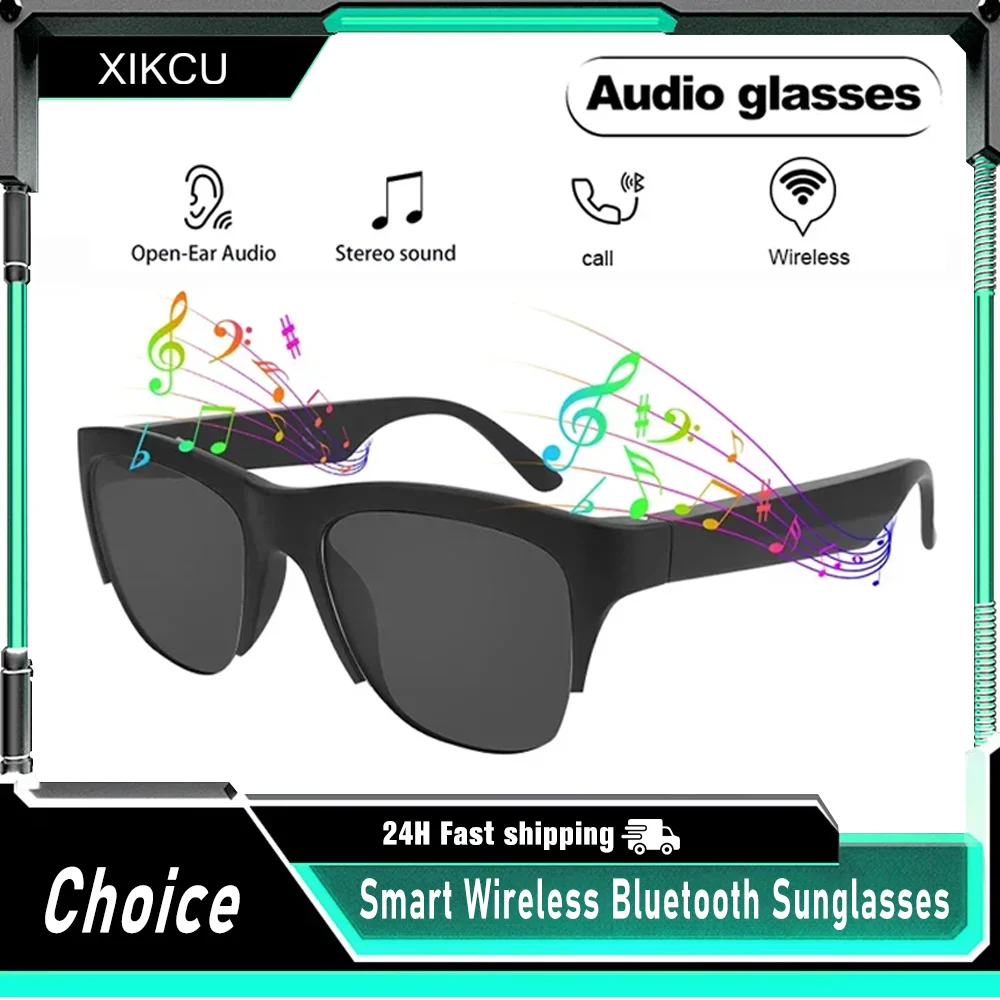 

New Smart Bluetooth V5.3 Sunglasses Glasses Call Outdoor Sports Headphones HiFi Black Technology Anti-touch UV For Men And Women
