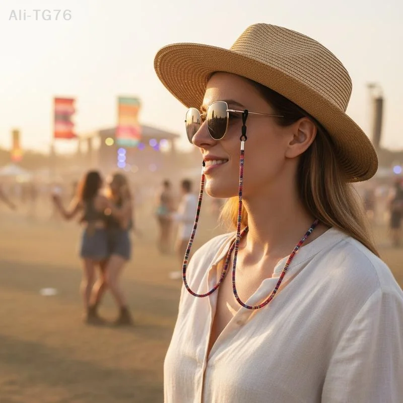 [P] Glasses Sunglasses Cotton Neck Strap Fixing Strap Glasses Hanging Neck Strap High end Ethnic Rope Glasses Chain