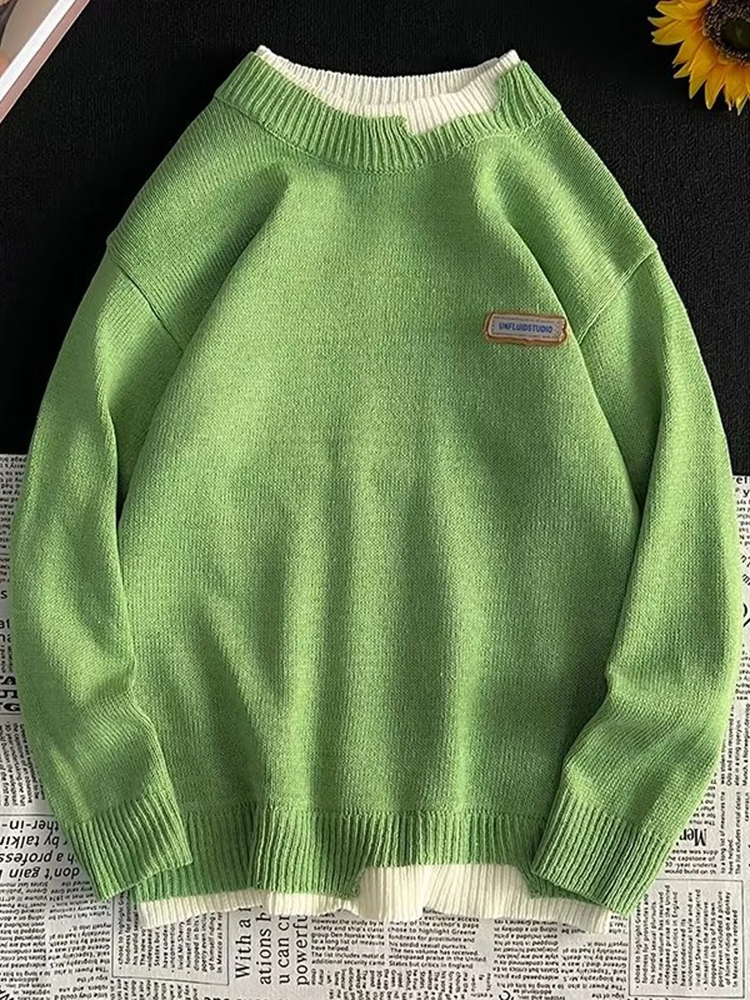 

Neutral Sle round Ne Sweater Women's Autumn Winter Knitted Outerwear Long Sve Warmth Commute Faion Loose Fit Single ...