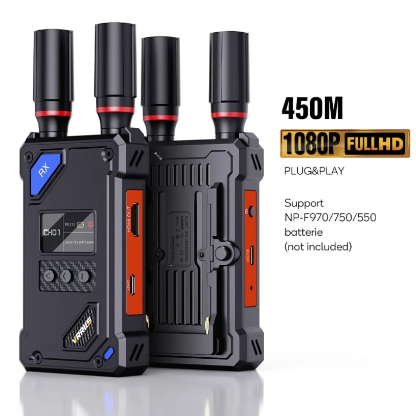 

HDMI-совместимый беспроводной удлинитель, приемник видеопередатчика для домашних игровых камер, поддерживаемый с батареями серии NP-F