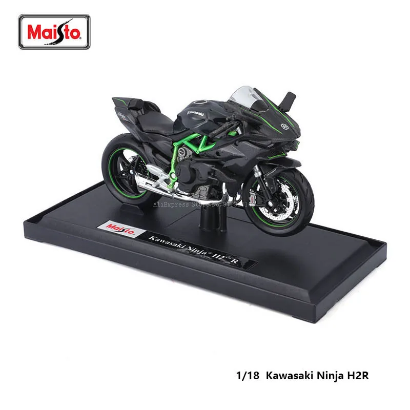 Maisto 1:18 kawasaki ninja h2r genuíno liga modelo de motocicleta estática fundição brinquedo coleção modelo presente