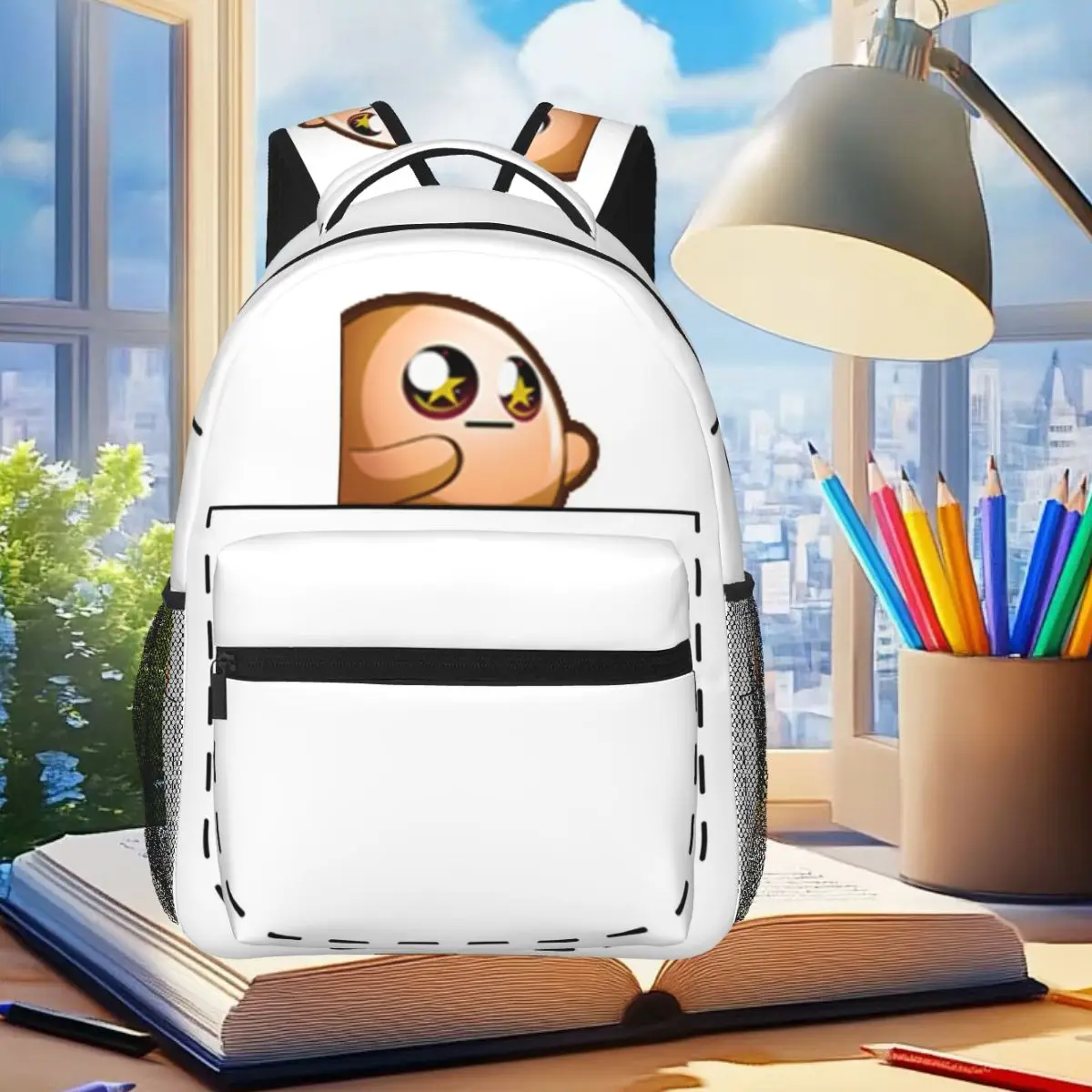 

GivePLZ Peekaboo Backpack Student Boys Girls BookBag Kids School Bag Laptop Shoulder Bags for Men Women