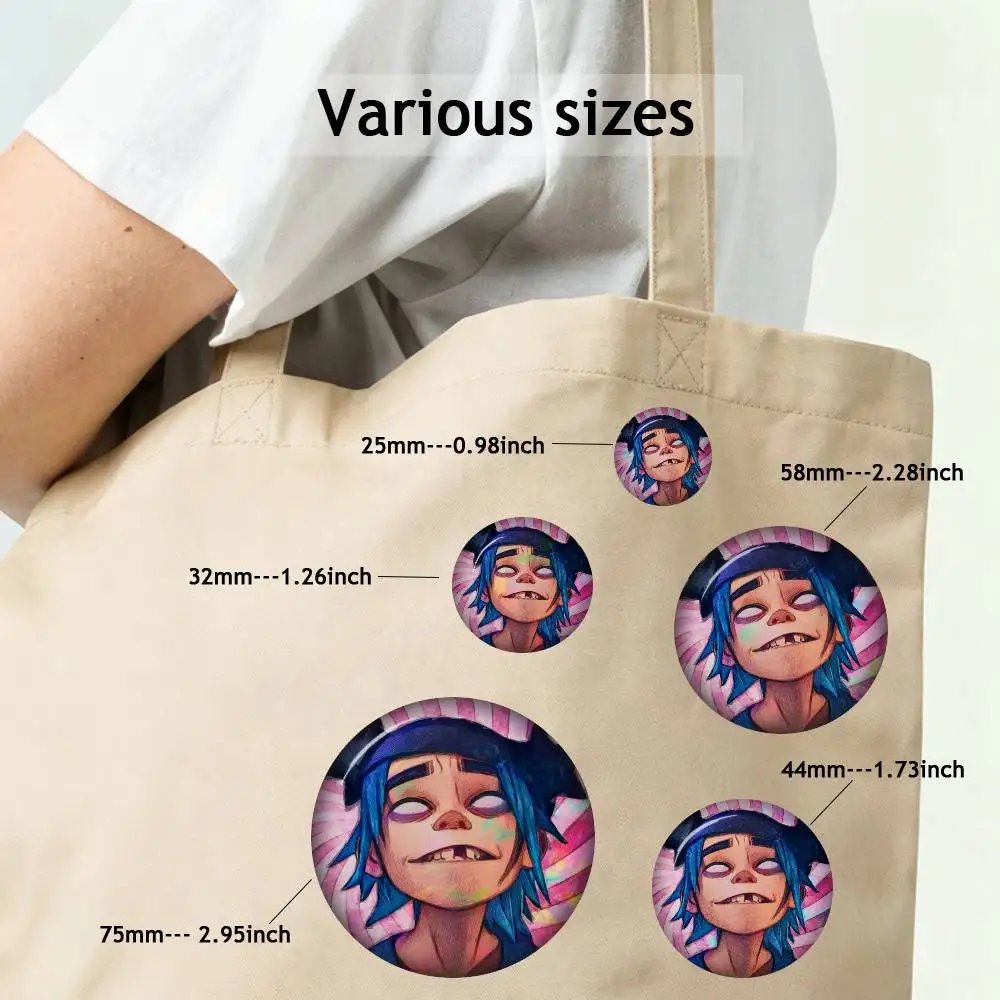 Virtual Singer Gorillaz Band Badge Creative Pins Brooch for Bag Clothes Hat Decor Gifts Fans Collect