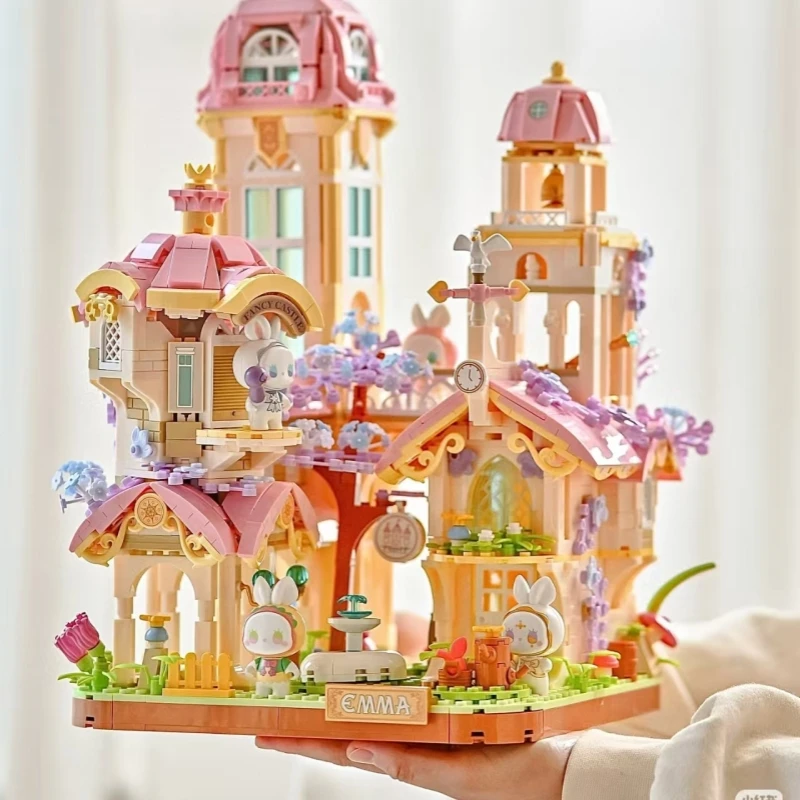 EMMA سيكريت فورست سلسلة اللبنات حلم القلعة الربط نموذج المفروشات المنزلية ألعاب تعليمية هدية عيد الميلاد