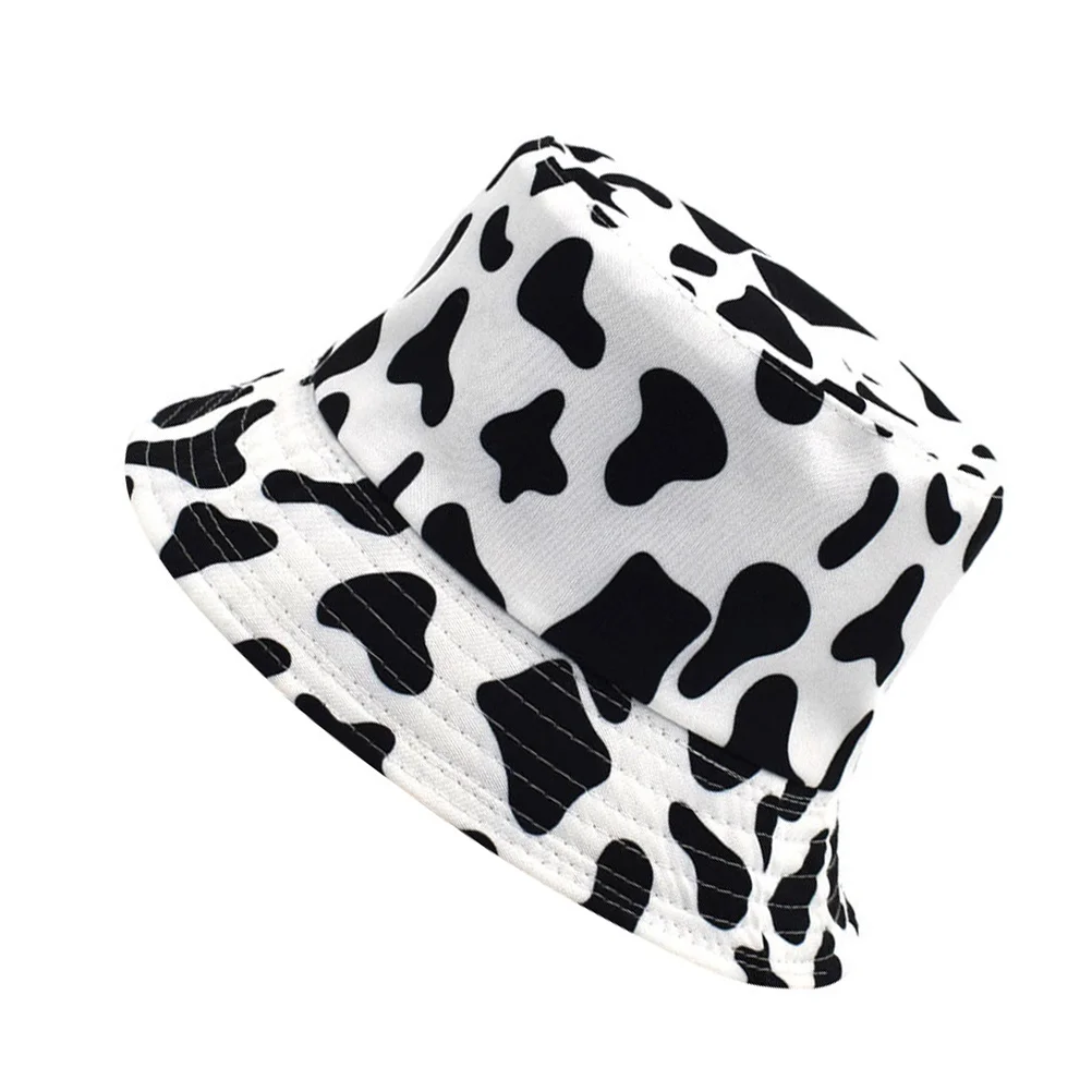 

Cow Print Bucket Hat Summer Sun Protection Ladies Fishing Travel Beach Hiking Outdoor Activities Photographic Hats Women Girls
