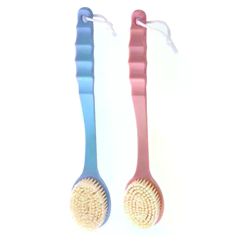 Soft Body Scrubber Shower Exfoliating Scrubs Long Handle Bath Brush Exfoliator Skin Massager Cleaning Brush Bathroom