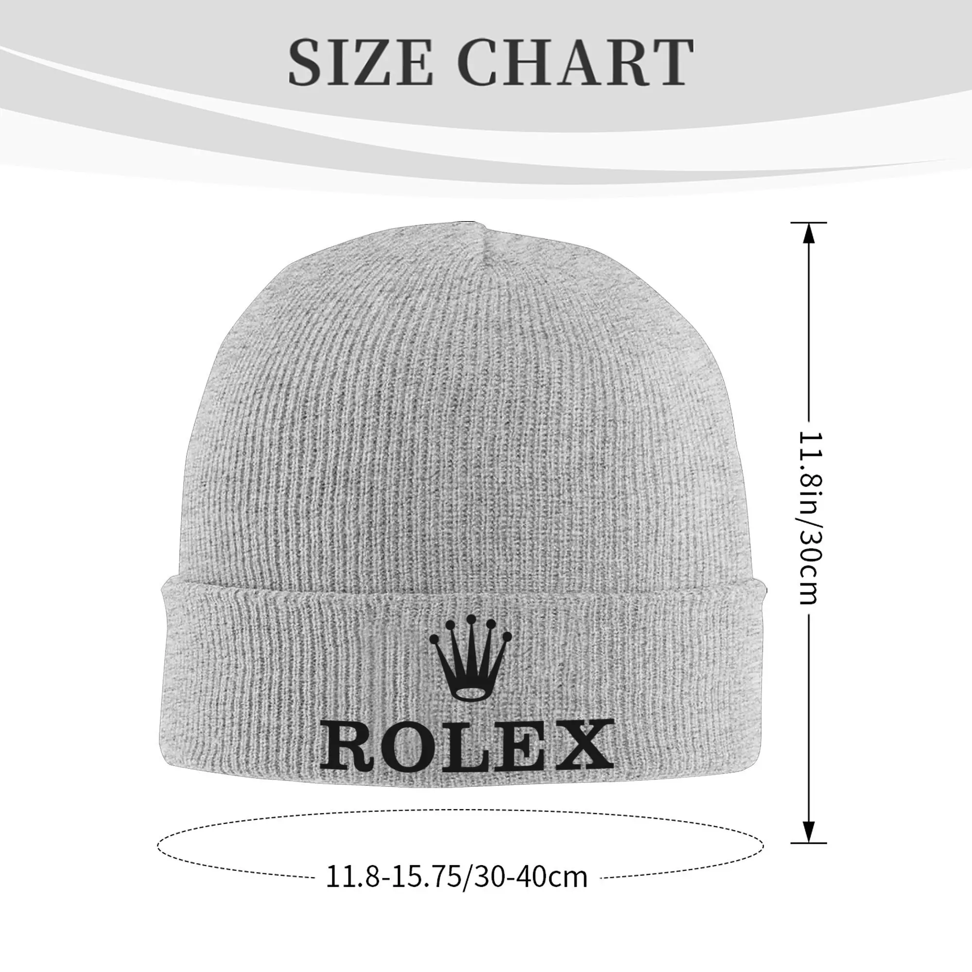 Unisex Cuff Beanie R-ROLEX  Accessories Warm Winter Knitting Skull Cap  Bonnet Hats