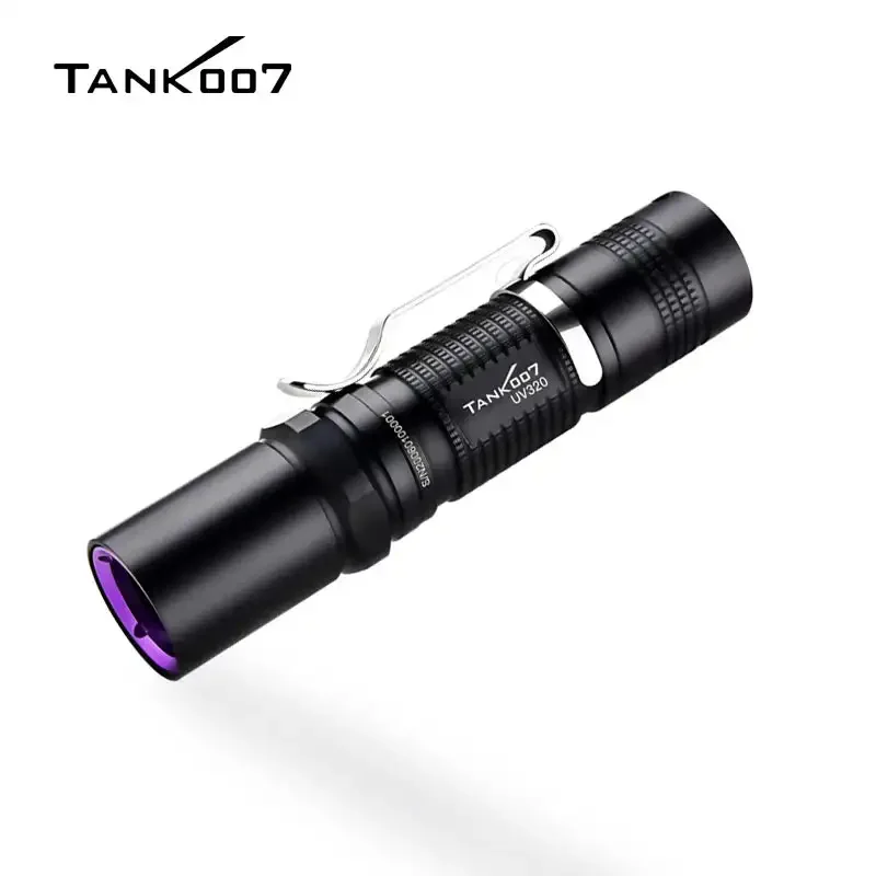 

Tank007 UV320 365 нм Мини-фонарик УФ-фонарик с защитой от подделок Идентификационные фонарики EDC Фонарик с батареей