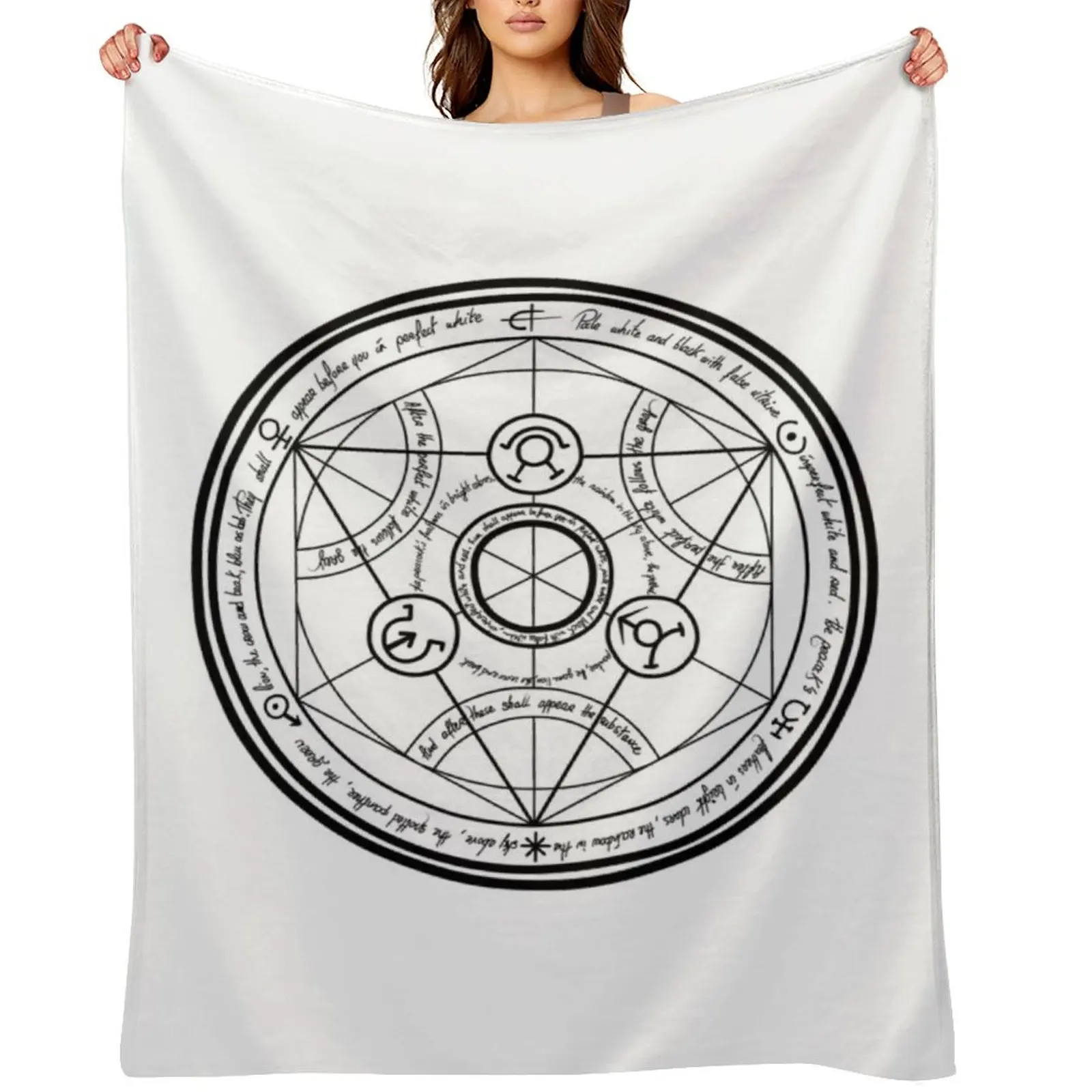 

Fullmetal Alchemist Transmutation Circle Throw Blanket Multi-Purpose for winter Winter beds Luxury Thicken Blankets