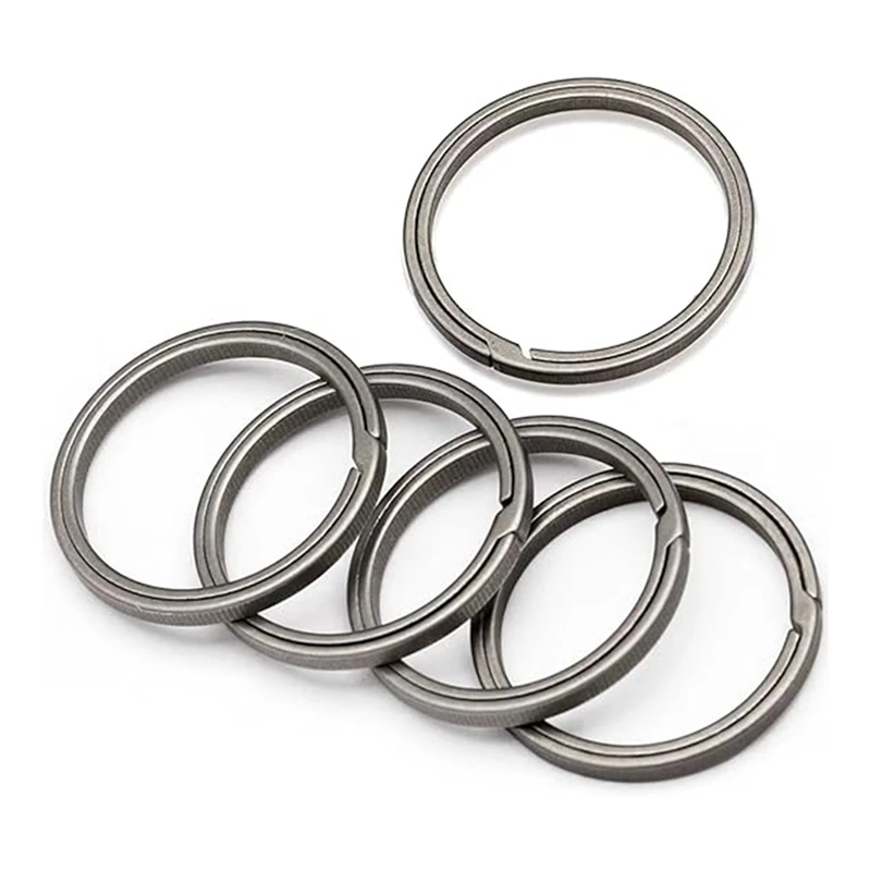 

Titanium Key Ring, Quick Release Side-Pushing Ring, Super Lightweight Key Organizer, Outer Diameter 30MM, 5PCS Durable