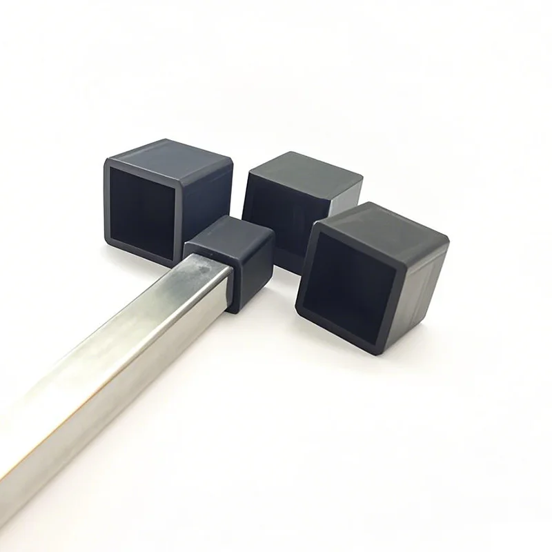 High temperature resistant square silicone sleeve square iron pipe protective sleeve spraying masking rubber protective cap