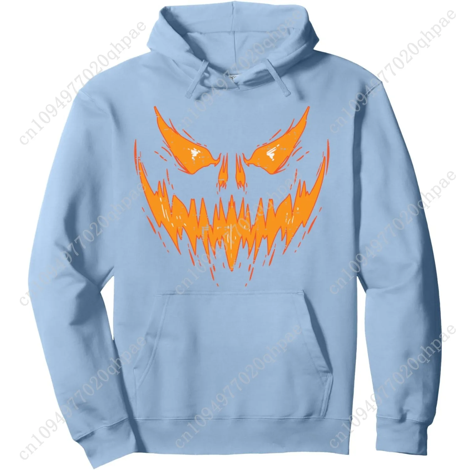Scary Spooky Jack O Lantern Face Pumpkin Halloween Heren Jongens Pullover Hoodie