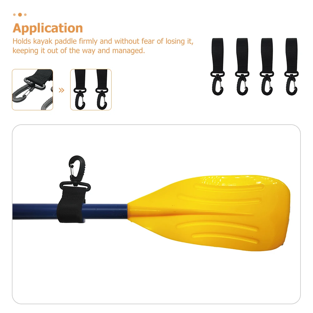 

4pcs Paddle Buckle Strap Adjustable Fixing Canoe Hooks Holder Kayaking Storage Durable Boat Accessories Kayak Paddle