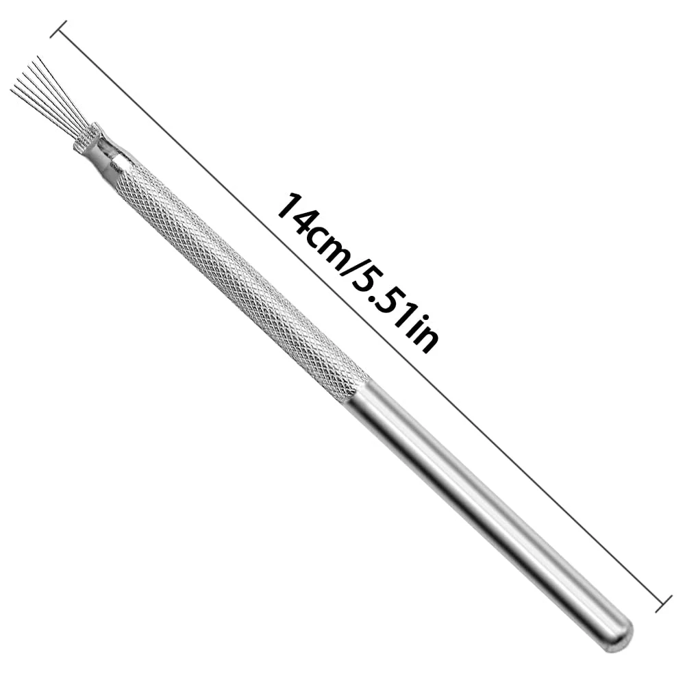 7-poliger Nagel Liner Nail Art Tools Edelstahl Streifenlinien Nail Art Stifte Biegsame Stifte Ultradünne Linie Nagelbürste Gelmalerei – Detail 1