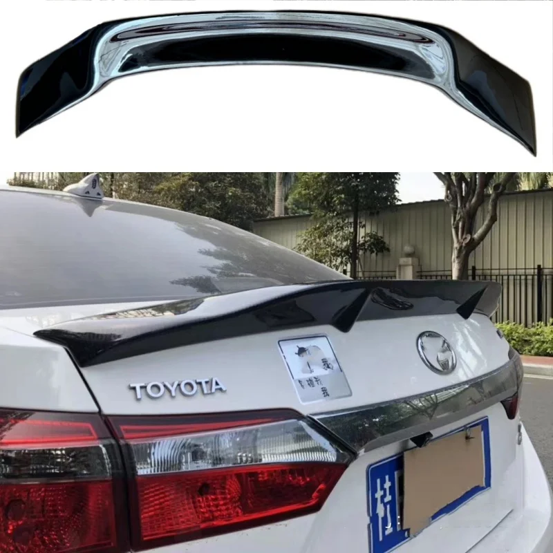 Spoiler for Toyota Corolla Rear Wing 2014 To 2019 Glossy Black Car Tail Fin Accessories